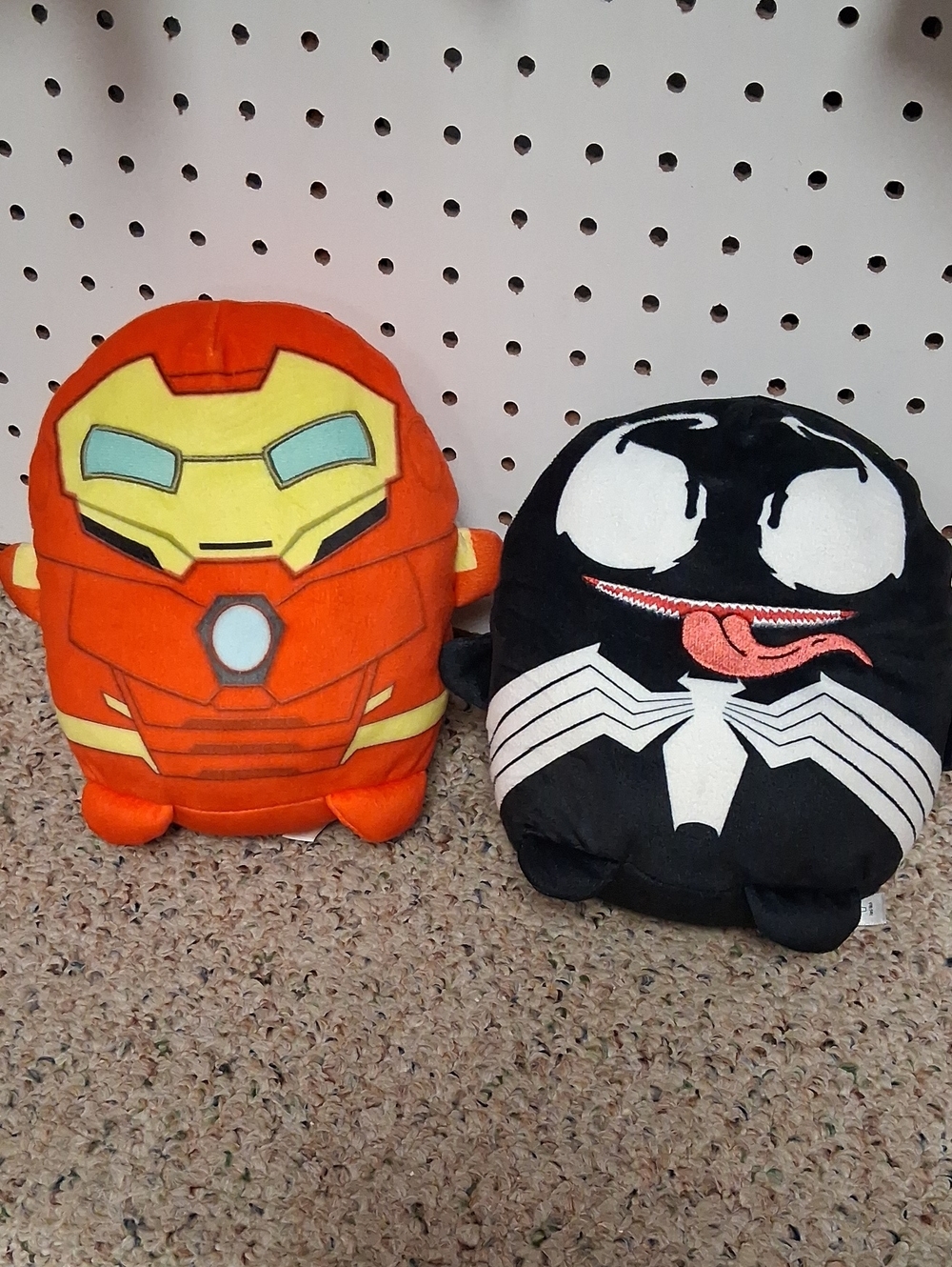 Marvel Plush Iron Man and Venom Set - Orange & Black